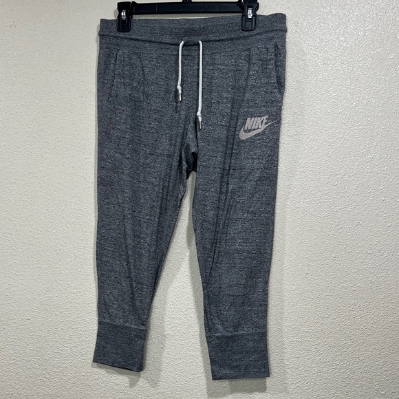Nike Pants - Nike Heather Gray Jogger Sweatpants with Drawcord